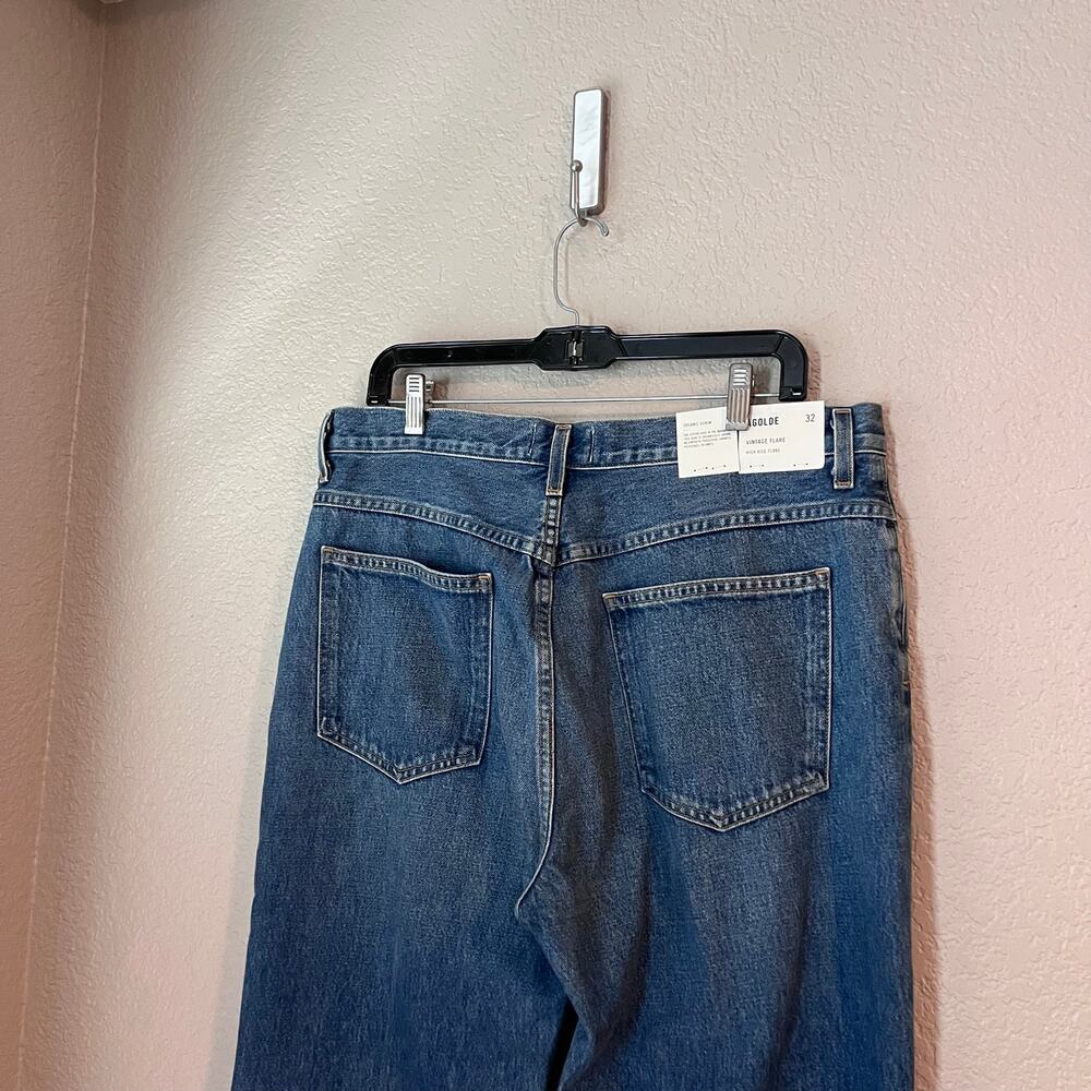 New Agolde Vintage Flare High Waist Jeans Absolute Blue NWT 32 90s Y2K - Picture 6 of 10